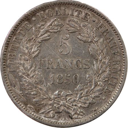 CÉRÈS - 5 FRANCS ARGENT 1850 A PARIS