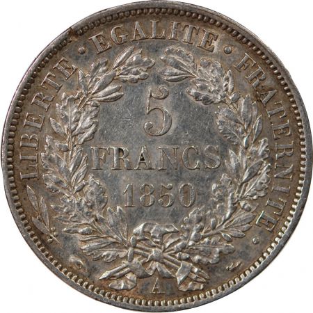 CERES - 5 FRANCS ARGENT 1850 A PARIS