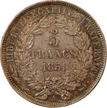 CERES - 5 FRANCS ARGENT 1851 A PARIS