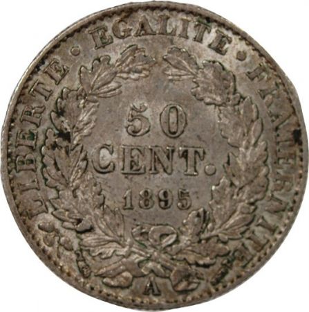 CERES - 50 CENTIMES ARGENT 1895 A PARIS