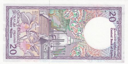 Ceylan 20 Rupees  Pierre de Lune - Temple - 1985 - P.93 - Neuf