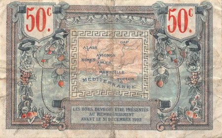 CHAMBRE DE COMMERCE  REGION PROVENCALE - 50 CENTIMES 1922