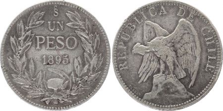 Chili 1 Peso Condor - 1895