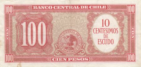 Chili 10 Centesimos de Escudo 1961 / 100 Pesos - Arturo Prat