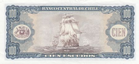 Chili 100 Escudos 1970 - Manuel Rengifo, Navires anciens