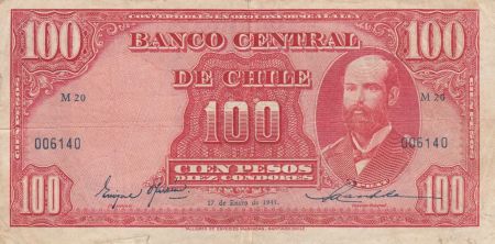 Chili 100 Pesos 1945 - A. Prat