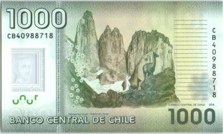 Chili 1000 Pesos I. Carrera Pinto -  2014 Polymer
