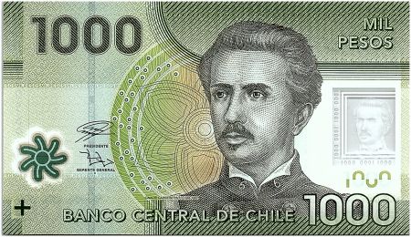Chili 1000 Pesos I. Carrera Pinto -  2018 Polymer - Neuf-  P.161h