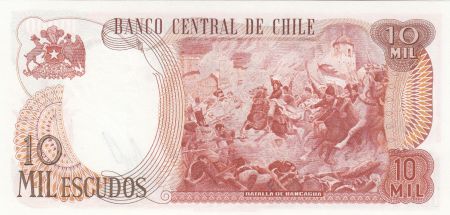 Chili 10000 Escudos 1976 - O\'Higgins, bataille de Rancagua