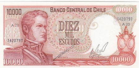 Chili 10000 Escudos 1976 - O\'Higgins, bataille de Rancagua