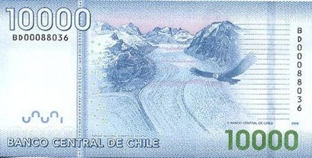 Chili 10000 Pesos Capt Arturo Prat