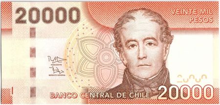 Chili 20000 Pesos Don Andres Bello - 2014
