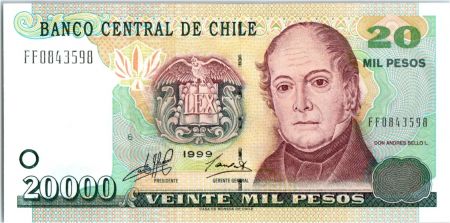 Chili 20000 Pesos Don Andres Bello - Université  - 1999