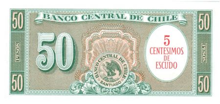 Chili 5 Centesimos de Escudo 1961 / 50 Pesos - Anibal Pinto - Serie C