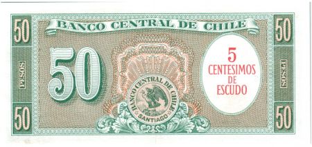 Chili 5 Centesimos de Escudo 1961 / 50 Pesos - Anibal Pinto - Serie C1-26