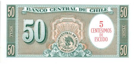 Chili 5 Centesimos de Escudo 1961 / 50 Pesos - Anibal Pinto - Serie C21-24