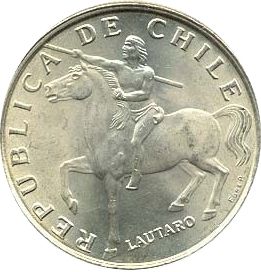 Chili 5 Escudo Lautaro - 1972