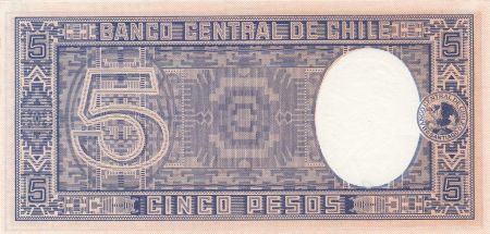Chili 5 Pesos - 1958-59 - B. O\'Higgins