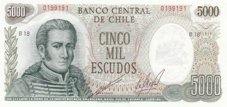 Chili 5000 Escudos 1976 - J.M. Carrera, Maison