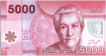 Chili 5000 Pesos Gabriela Mistral - Prix Nobel 1945 - Polymer - 2012