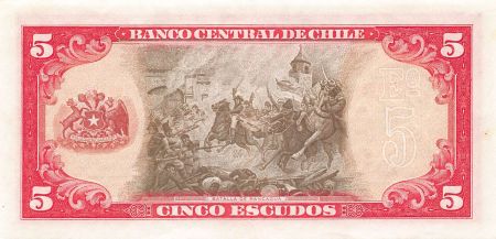 Chili CHILI  MANUEL BULNES - 5 ESCUDOS 1976 - SPL