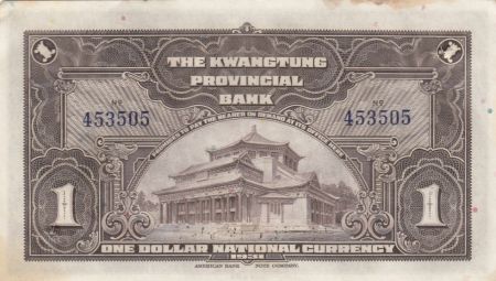Chine 1 Dollar Potrait SYS - Palais - 1931