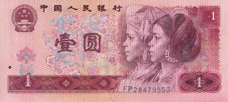 Chine 1 Yuan - Femmes - Grande muraille - 1980 - Série FP - P.884a