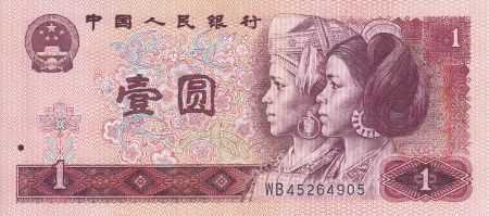 Chine 1 Yuan - Femmes - Grande muraille - 1980 - Série WB - P.884a