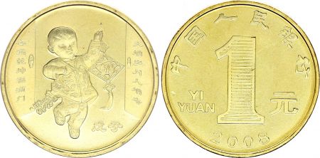 Chine 1 Yuan, Garçon - 2008 - SPL - KM. 1813