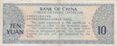 Chine 10 Yuan, Foreign Exchange Certificate - 1979 - FX.5 - TTB+ - Série AX