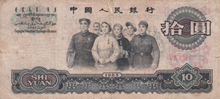 Chine 10 Yuan 1965 - P.879b - B à TB