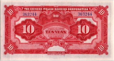 Chine 10 Yuan Pont - 1921