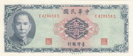 Chine 5 Yuan - Dr Sun Yat-Sen - Série EG -  1969 - P1978