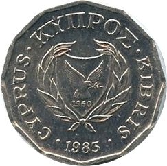 Chypre 1/2 Cent Cyclamen 1983
