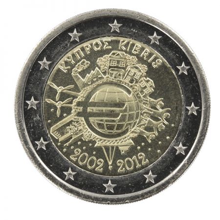 Chypre 2 Euros Commémo. Chypre 2012 - 10 ans de l\'Euro