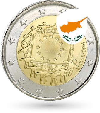 Chypre 2 Euros Commémo. Chypre 2015 - 30 ans du drapeau européen