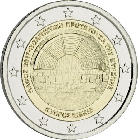 Chypre 2 Euros Commémo. Chypre 2017 - Paphos capitale de la culture