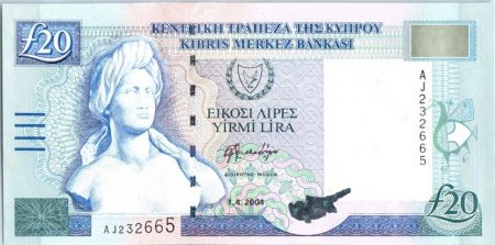Chypre 20 Pounds Buste d\'Aphrodite - Voilier - 2004