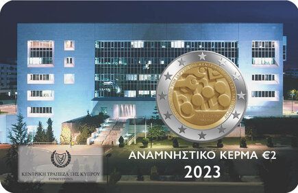 Chypre 60 ans de la Banque Centrale de Chypre - 2 Euros Commémo. BU 2023