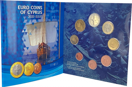 Chypre Coffret BU Euro Chypre 2020 - Face nationale des Euros de Chypre (2/3)