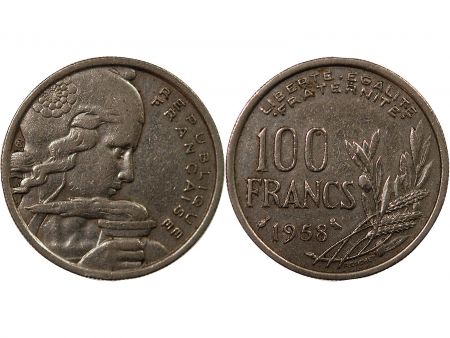 COCHET - 100 FRANCS 1958 CHOUETTE