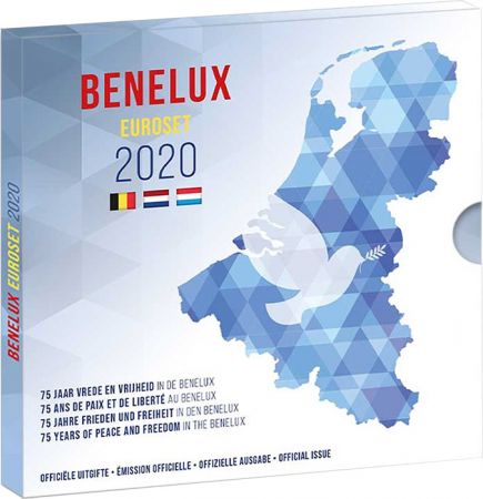 Coffret BU Euro 2020 BENELUX - 75 ans de la Paix et de liberté au Benelux