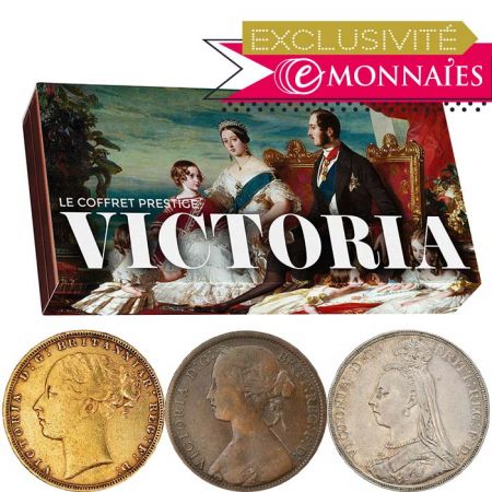 Coffret VICTORIA II - comprenant 3 monnaies - Exclusif Emmonaies