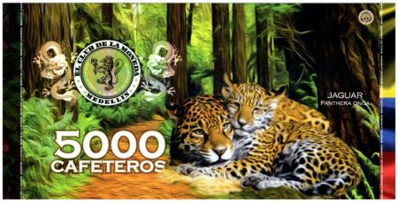 Colombie (Club de Medellin) 5000 Cafeteros, Colombia : Jaguar - 2014