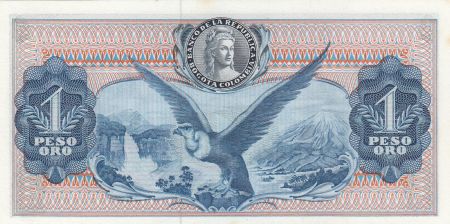 Colombie 1 Peso 1963 - Simon Bolivar - General Santander