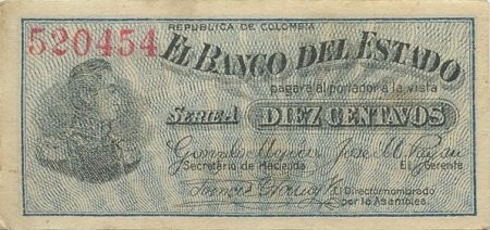 Colombie 10 Centavos Simon Bolivar