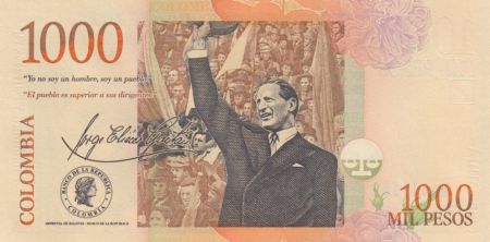 Colombie 1000 Pesos J. Eliecer Gaitan - 2016