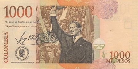 Colombie 1000 Pesos J. Eliecer Gaitan