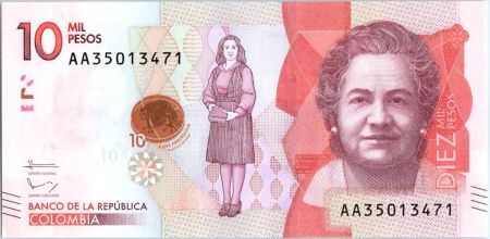 Colombie 10000 Pesos, V. Gutierrez de Pineda - 2015 (2017)