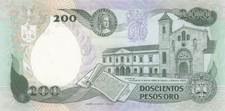 Colombie 200 Pesos oro, J. C. Mutis - Observatoire national - 1991